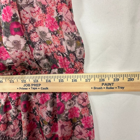 INC International Concepts Pink Floral Off Shoulder High Low Midi Dress XL - Picture 6 of 13